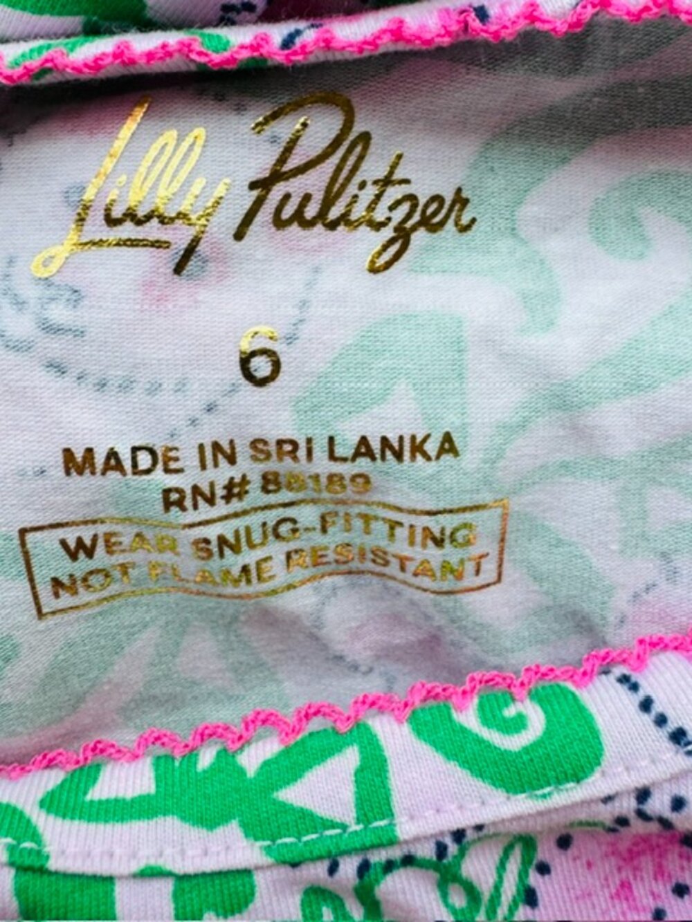 NWT Lilly Pulitzer Girls Sammy Pajama Set Pink Quartz Panda N Bows Size 6 $58 - Picture 3 of 6